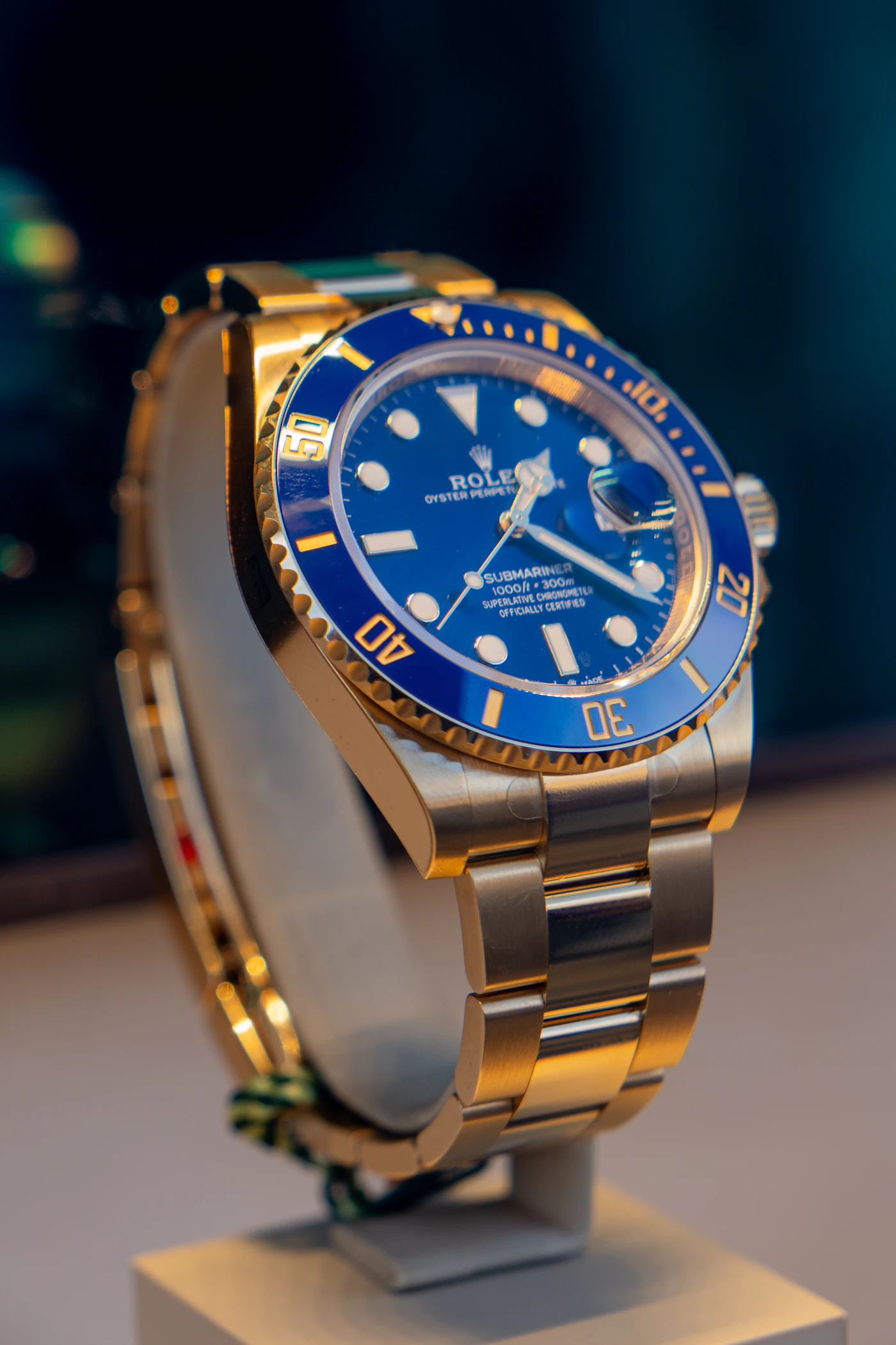 Reference specimen — Two-tone gold and blue Rolex Submariner